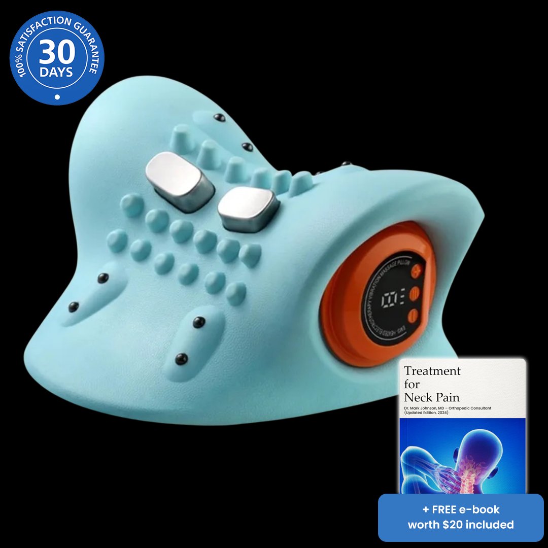 Neckline 4-in-1 Massager device with heat, vibration, and EMS therapy functions